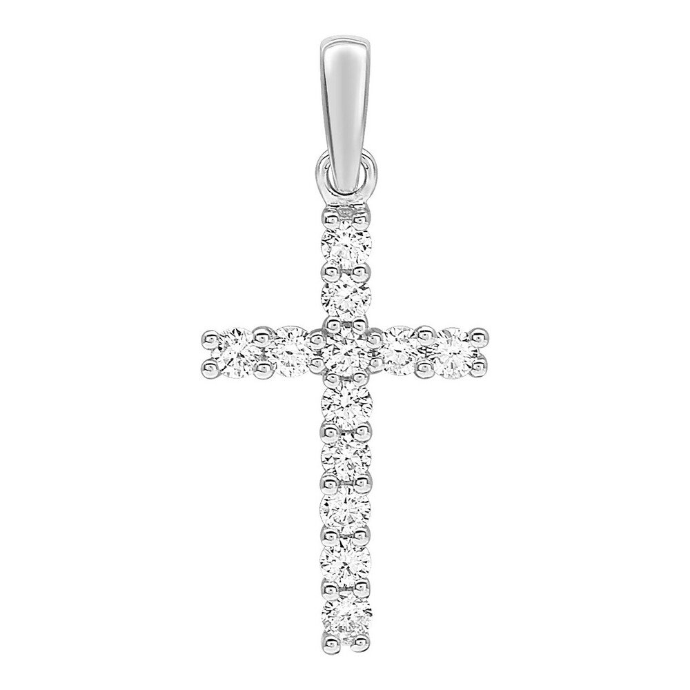 Photo de Croix - Diamants & Or blanc 18ct