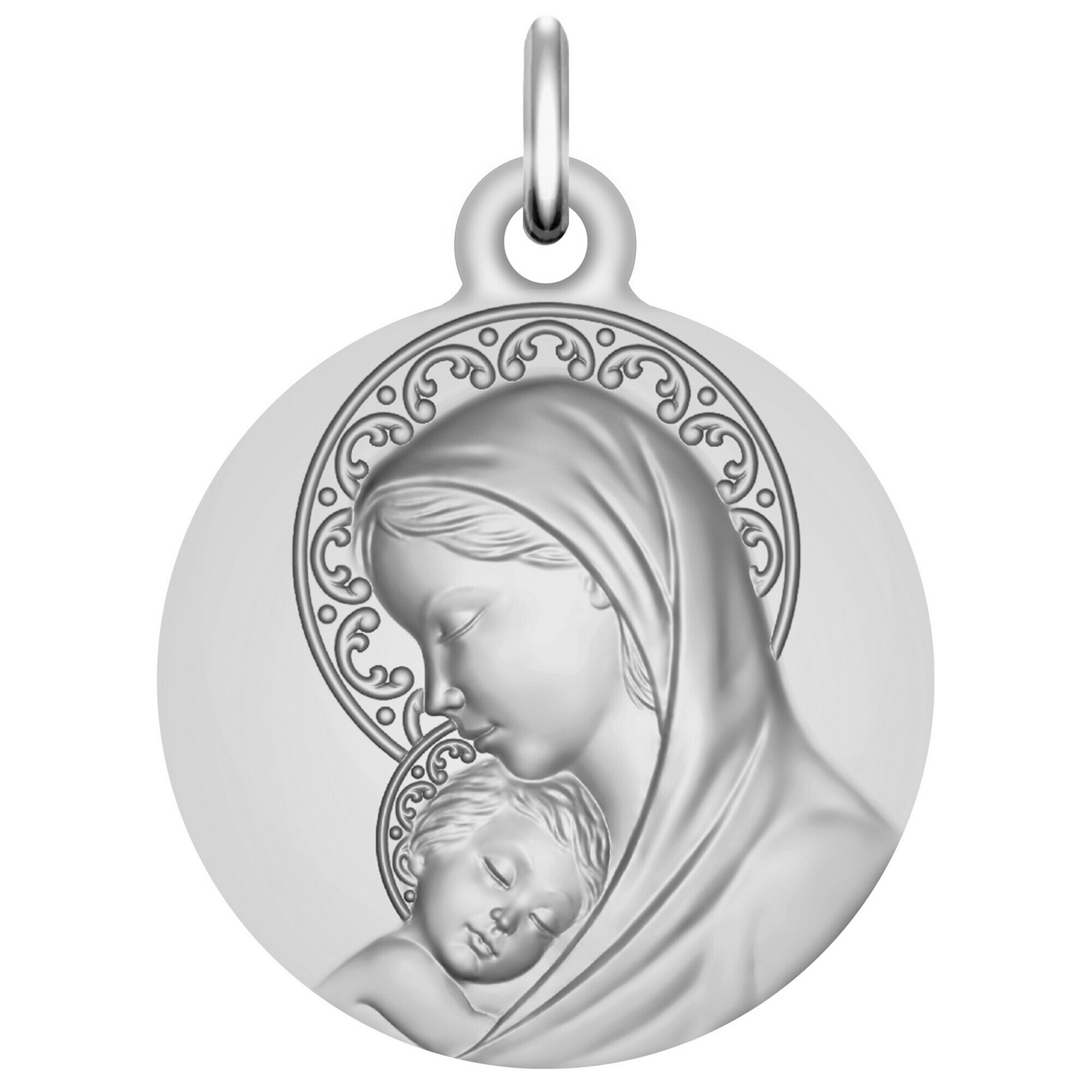Médaille Enfant Jésus De Prague En Argent Massif 925 - 3 X 1,7 Cm - Avec Crochet