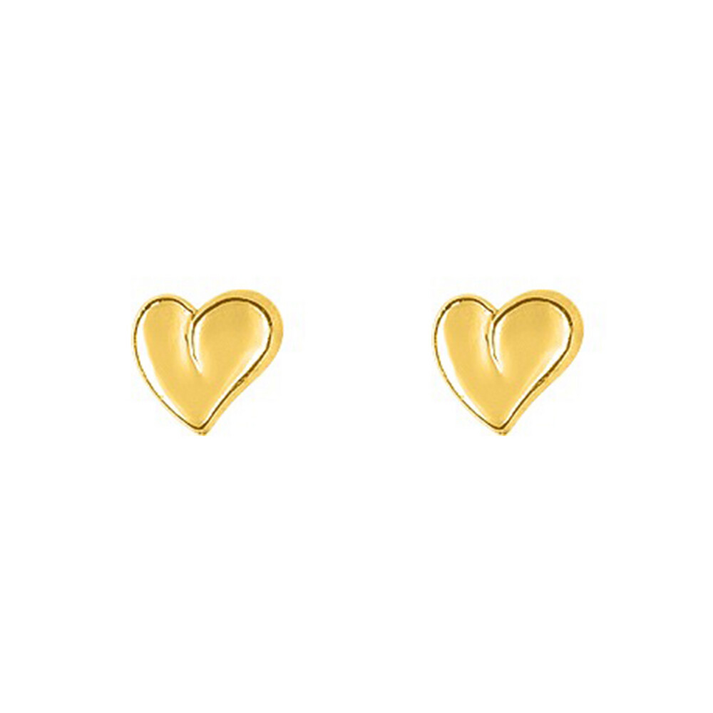 Photo de Boucles d'oreilles coeurs- Vis - Or jaune 18ct