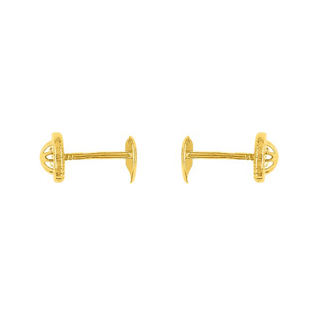 Photo de Boucles d'oreilles coeurs- Vis - Or jaune 18ct