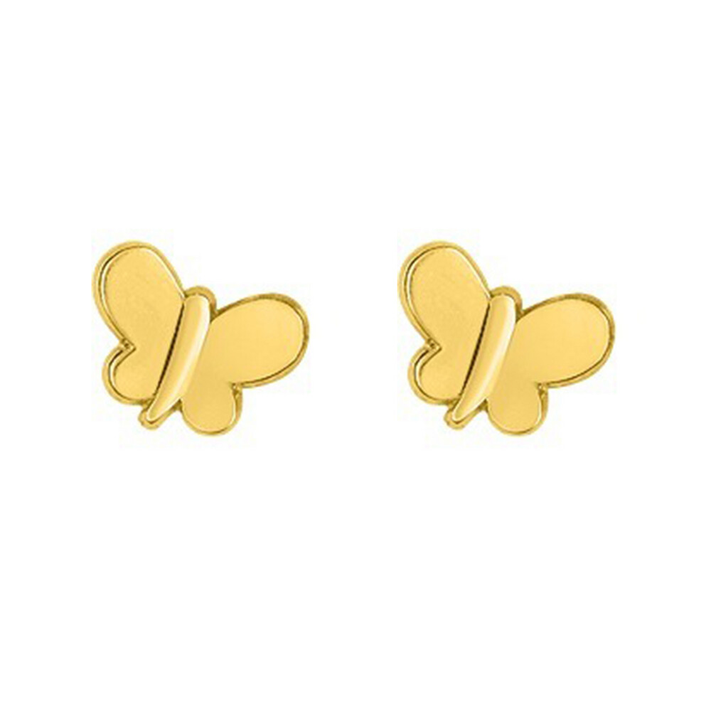 Photo de Boucles d'oreilles papillons volants - Vis - Or jaune 18ct