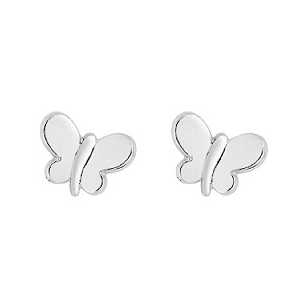 Photo de Boucles d'oreilles papillons - Vis - Or blanc 18ct