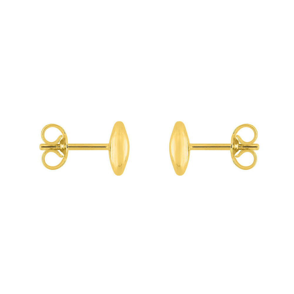 Photo de Boucles d'oreilles grains de café - Puces - Or jaune 18ct