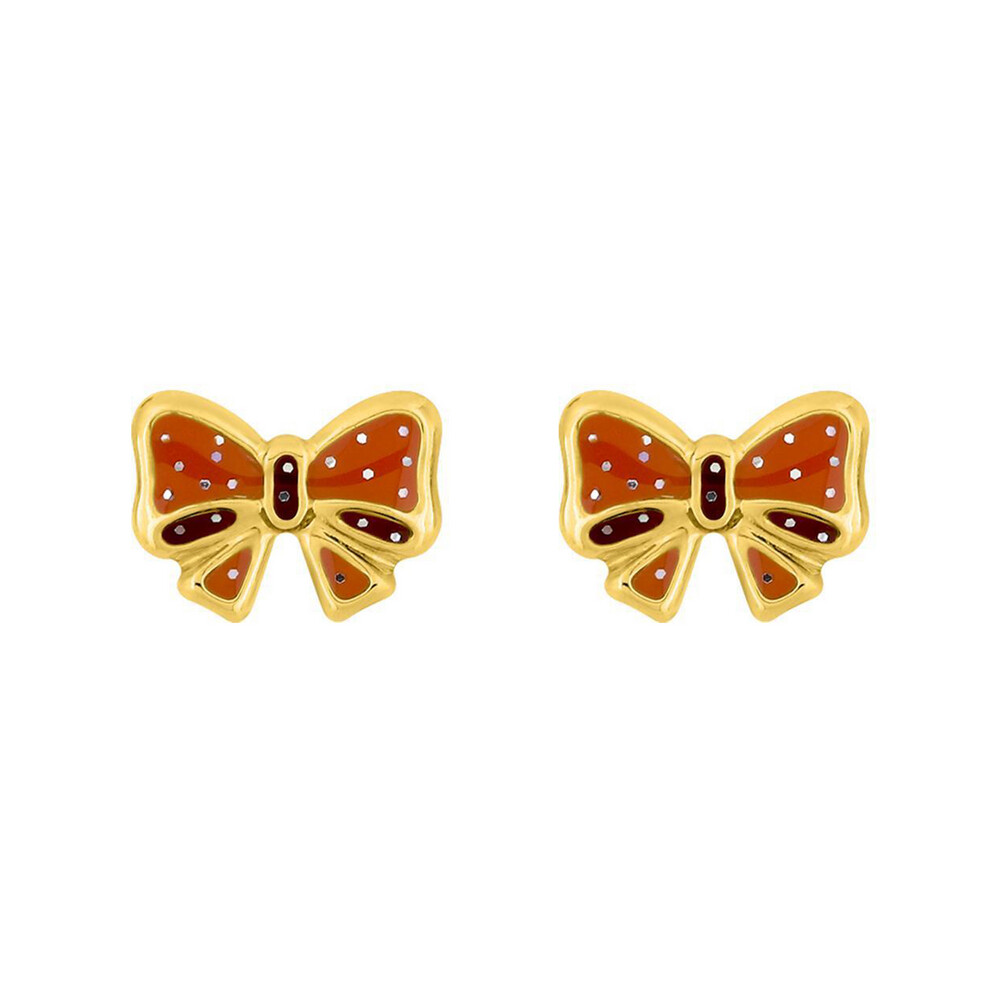 Photo de Boucles d'oreilles Noeud - Vis - Or jaune 9ct