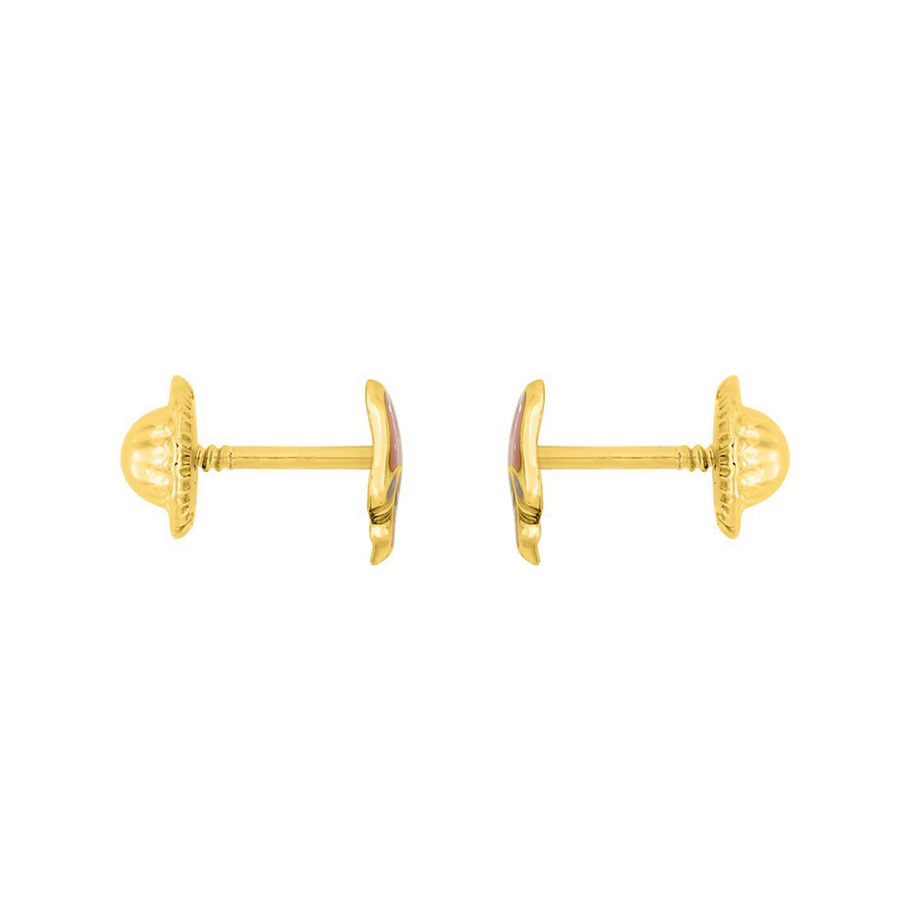 Photo de Boucles d'oreilles Noeud - Vis - Or jaune 9ct