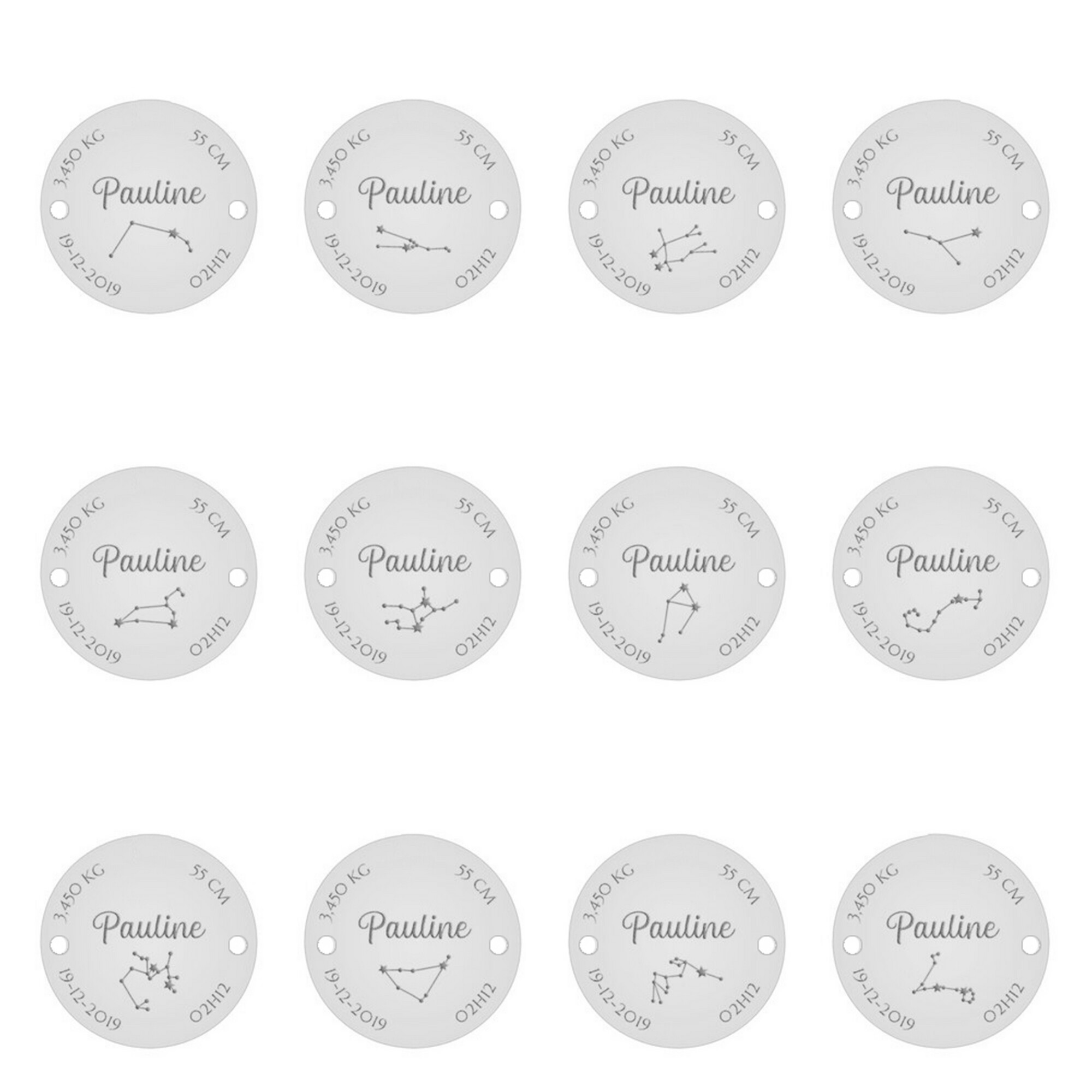 Mon Premier Bijou Bracelet de naissance constellation - Argent massif 2