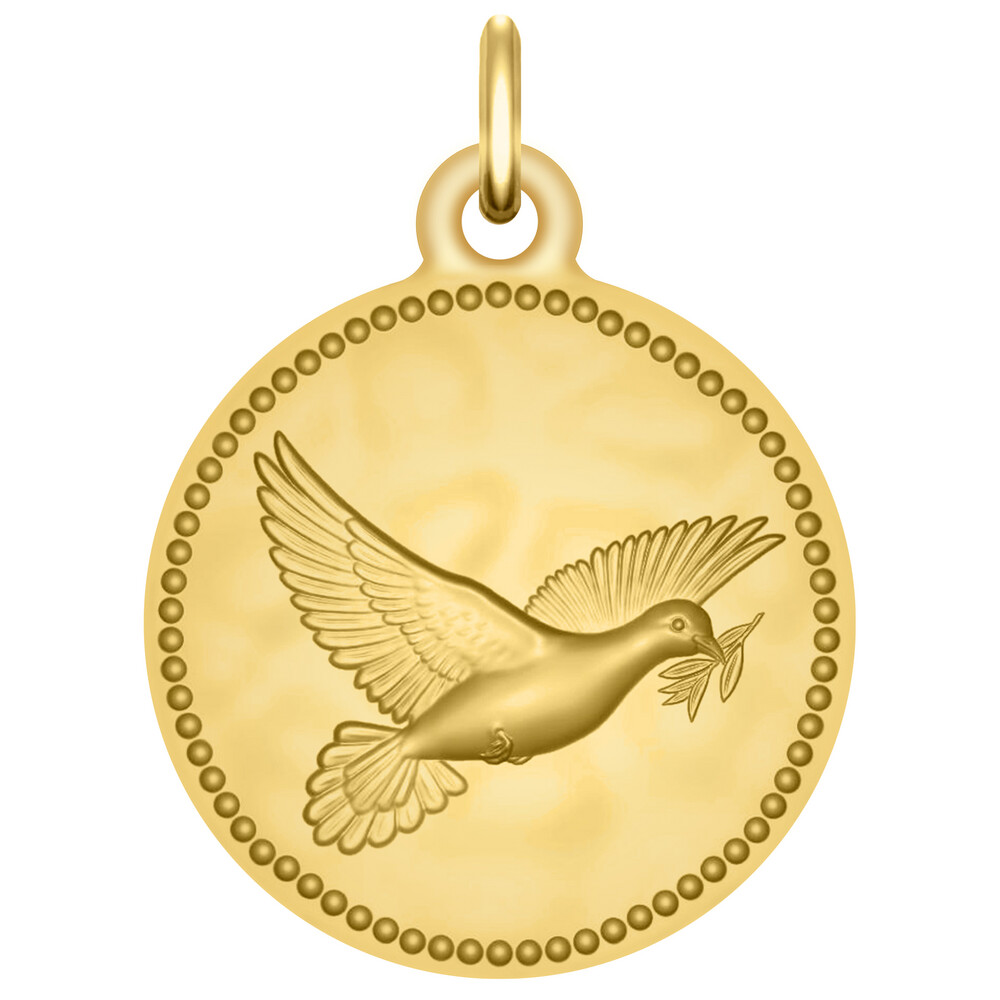 Photo de Médaille Colombe perlées - Vermeil