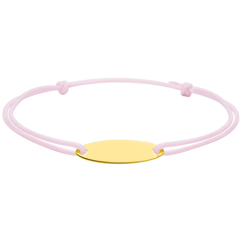 Photo de Bracelet identité cordon - Or jaune 18ct