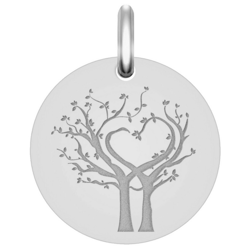 Photo de Médaille Arbres de vie au coeur - Argent massif