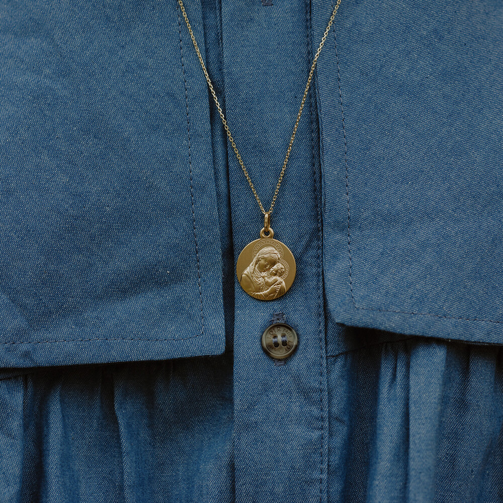 Photo de Médaille Vierge à l'enfant de Botticelli - Or jaune 18ct