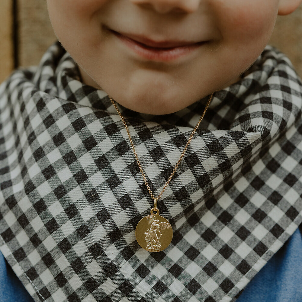 Photo de Médaille De l'Archange Saint Michel  - Or jaune 18ct