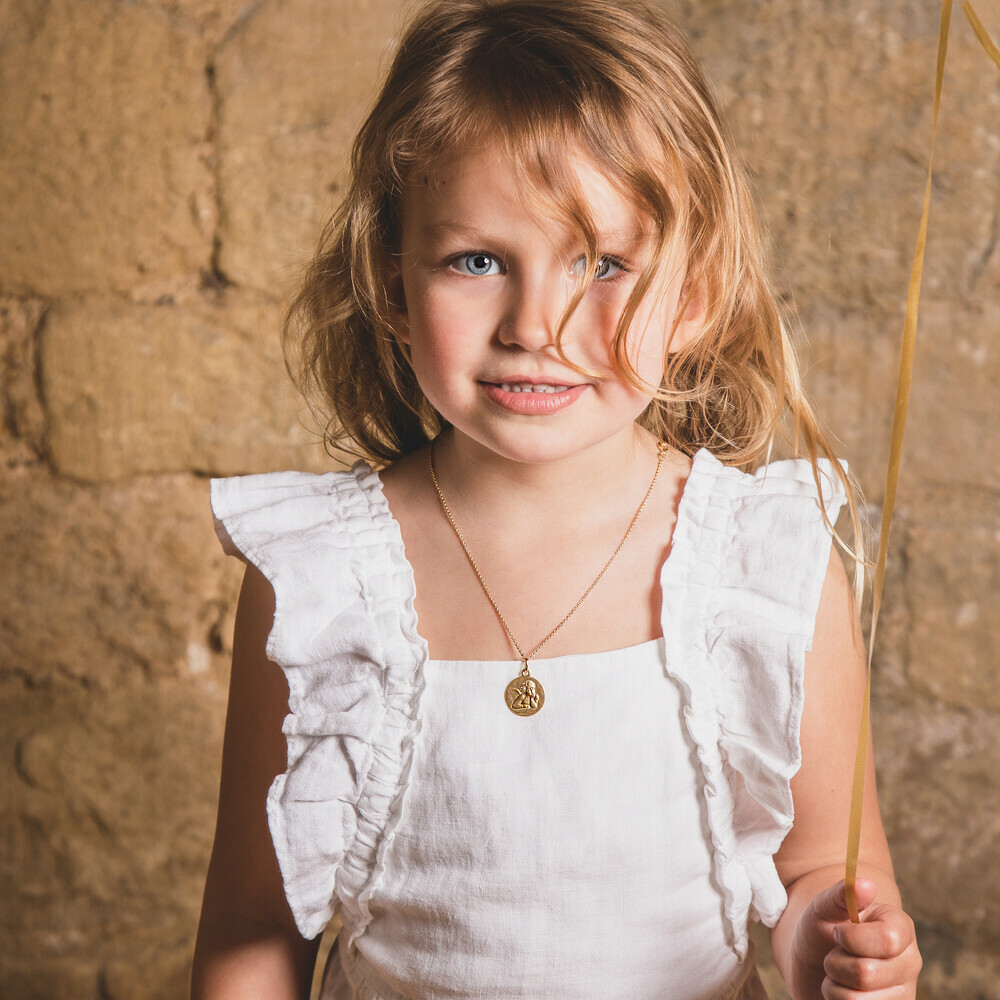 Photo de Médaille chérubin - Or jaune 9ct