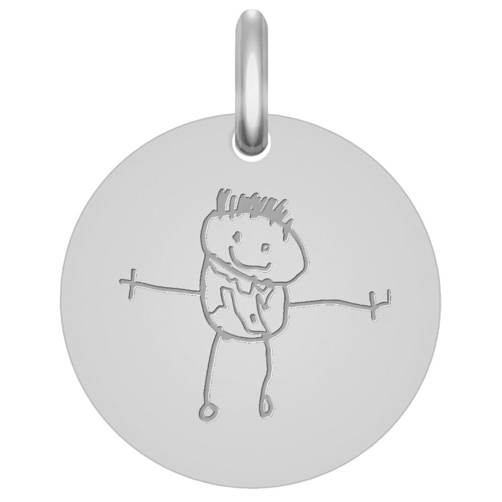 Photo de Médaille dessin - Or blanc 18ct