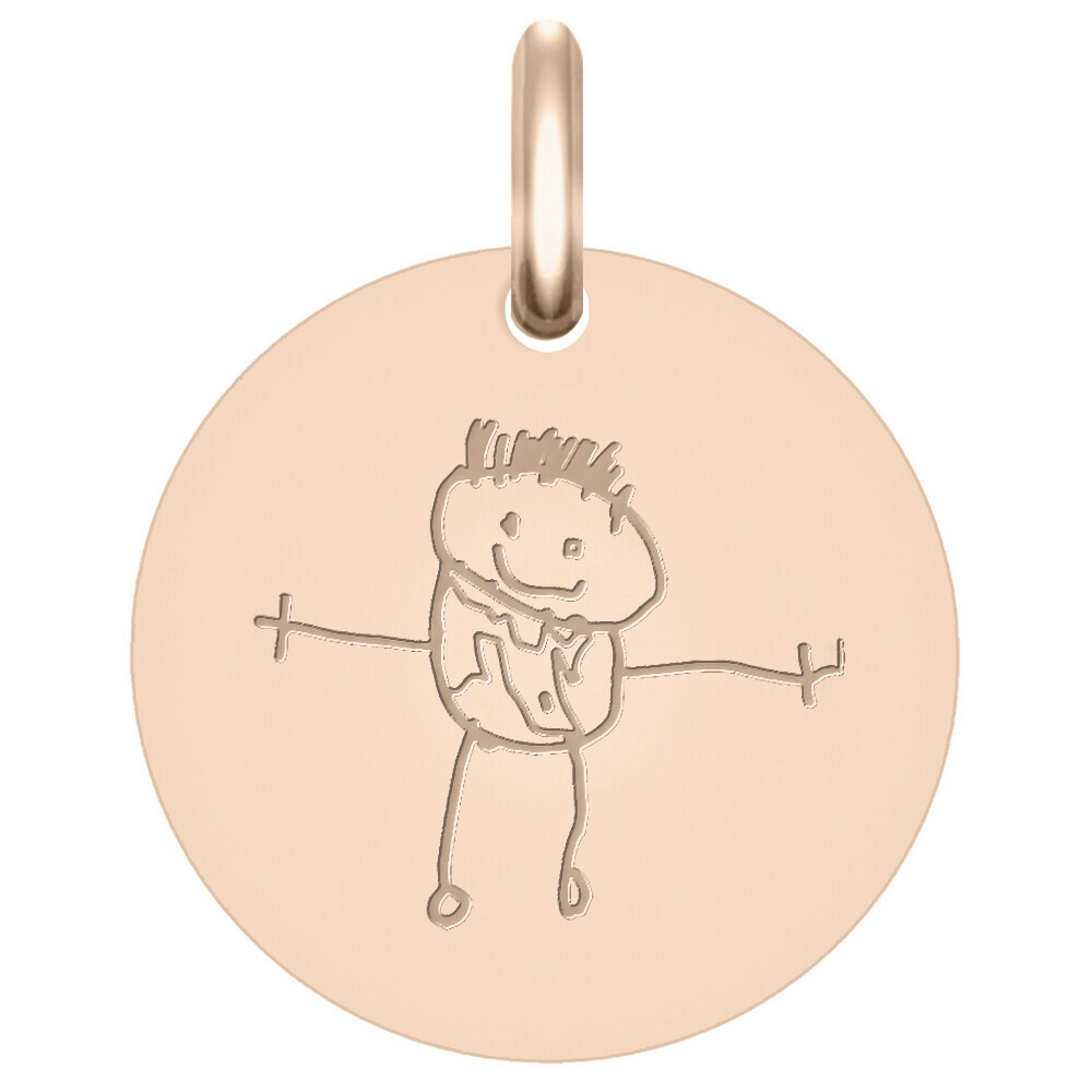 Photo de Médaille dessin - Or rose 18ct