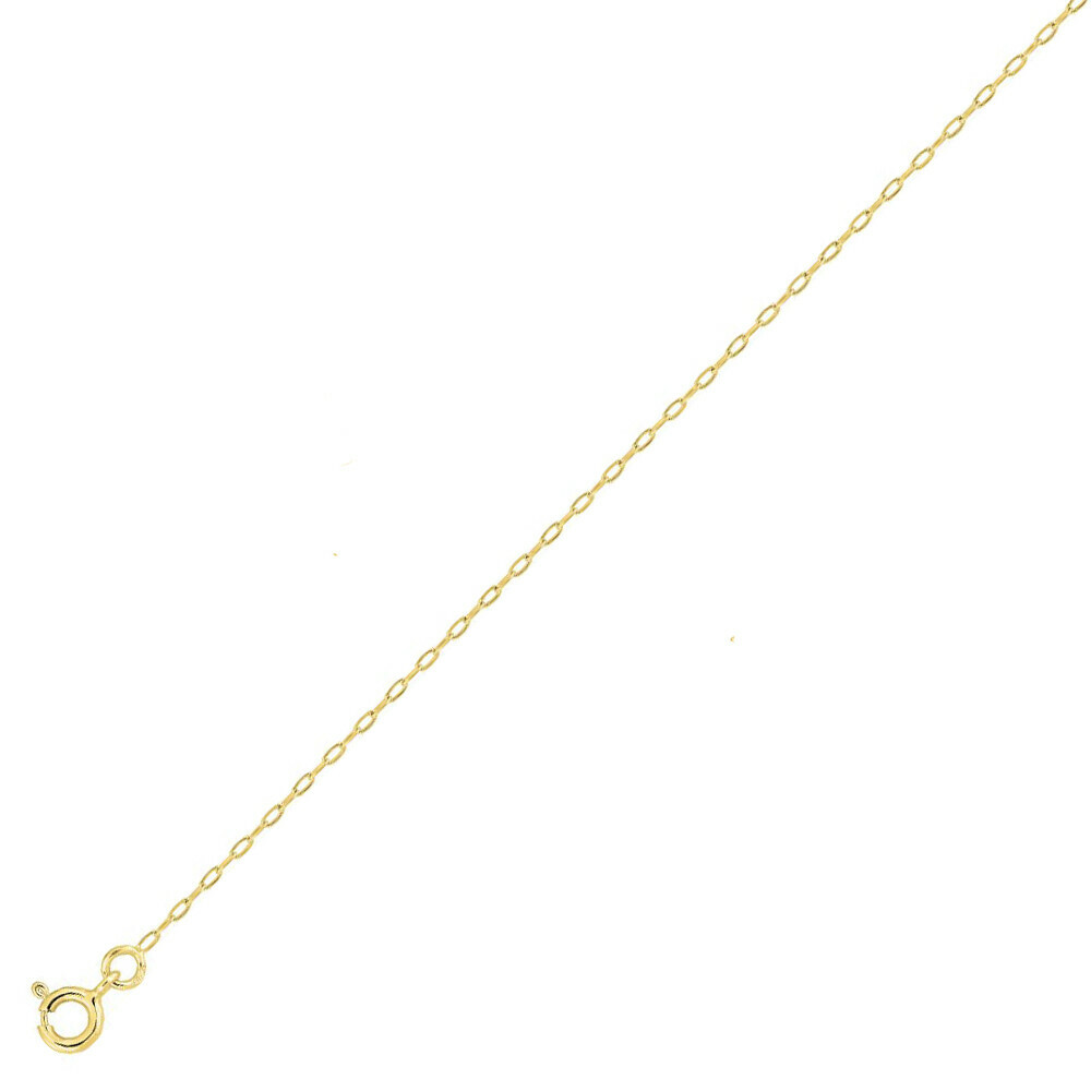 Photo de Chaine forçat allongée - Or jaune 9ct