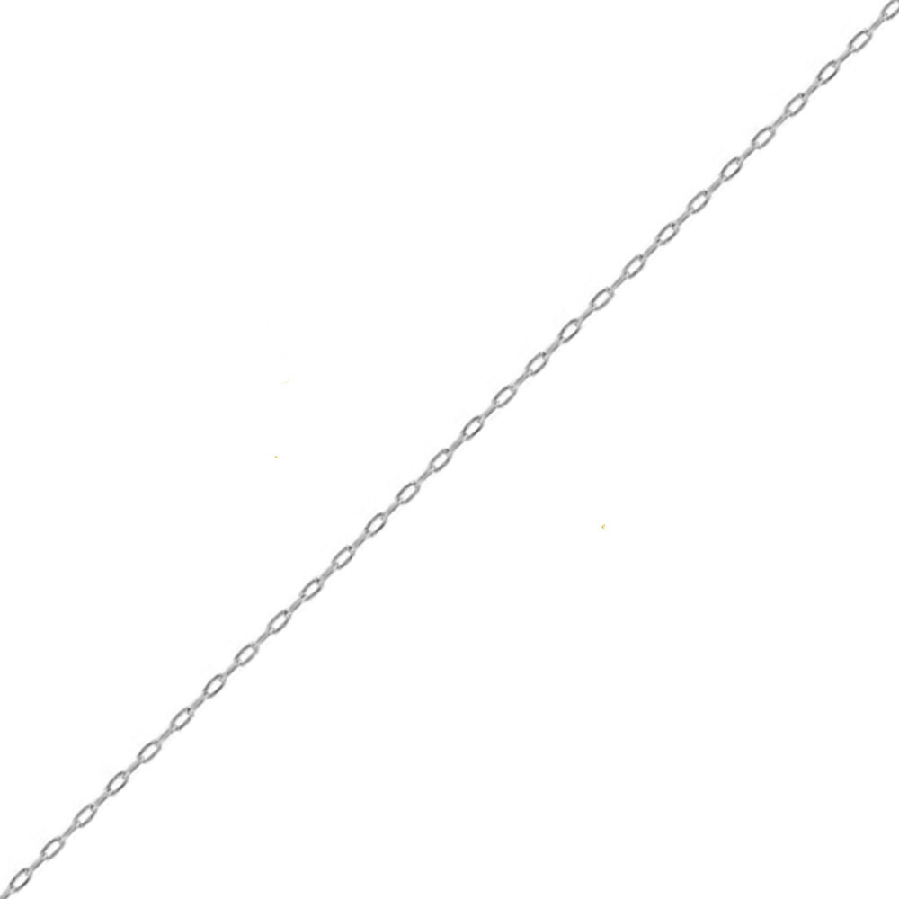 Photo de Chaine forçat allongée - Or blanc 9ct