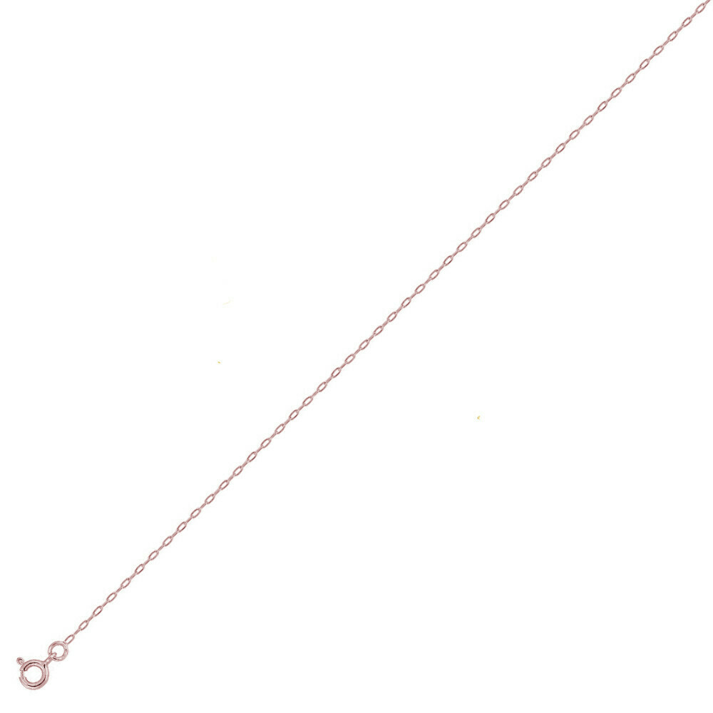 Photo de Chaine forçat allongée - Or rose 9ct