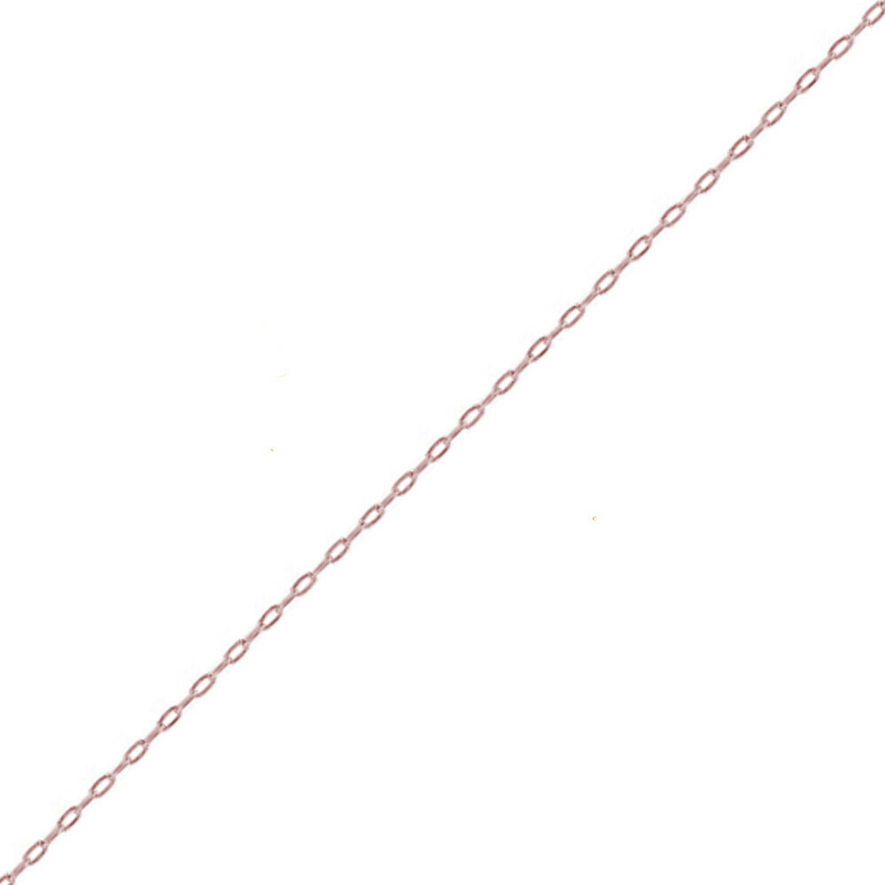 Photo de Chaine forçat allongée - Or rose 9ct