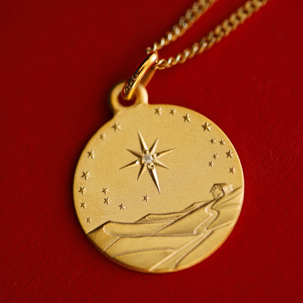 Photo de Médaille Étoile de Bethléem - Or jaune 9ct & Diamant