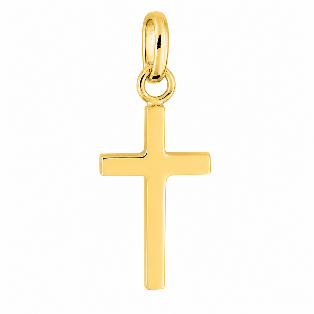 Photo de Croix fil carré - Or jaune 18ct