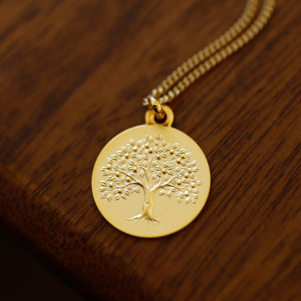 Photo de Médaille Arbre fruitier - Or jaune 18ct
