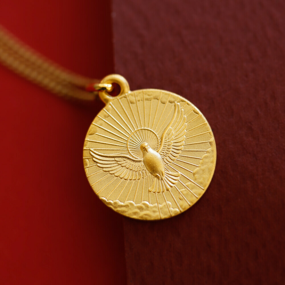 Photo de Médaille Colombe céleste - Vermeil